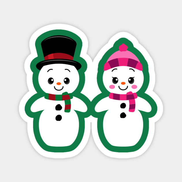 Snowman Magnet by KhalidArt