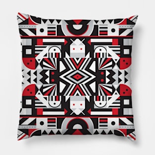 Happy Geometry Pattern Pillow