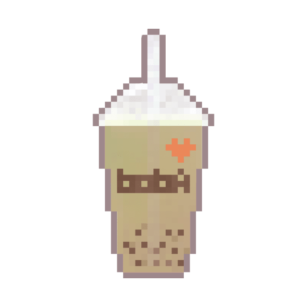 Pixel Boba - Milk Tea by dbnibbles