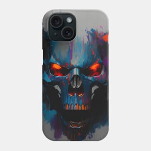 Grunge style skull design Phone Case