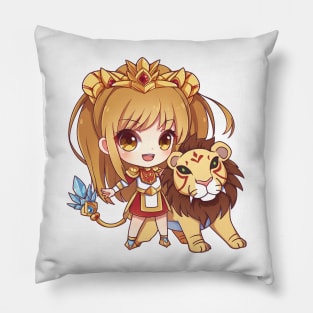 Leo the Lion Chibi Zodiac Anime Girl Pillow