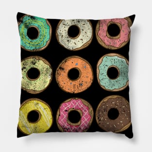 Colorful Donuts Pillow