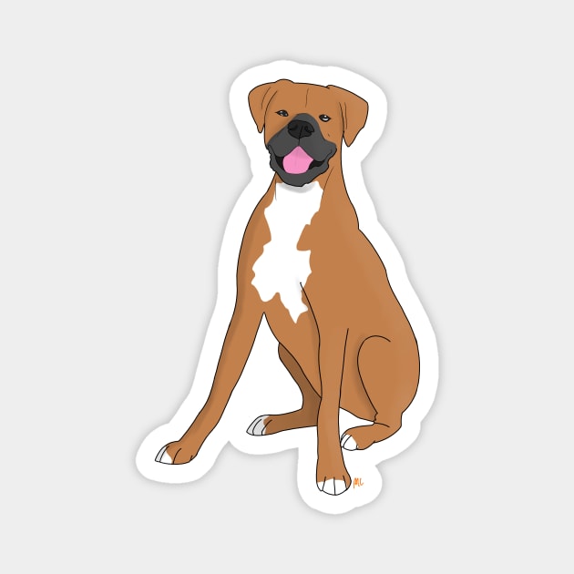 Boxer Magnet by AMCArts