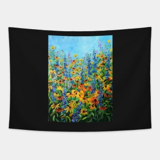 Summer Riot, colourful floral design Tapestry