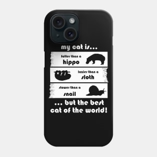 Big cat kitten fat funny saying idea Phone Case