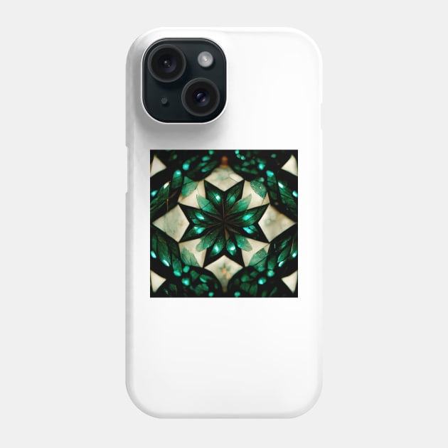 Deepest Emerald Green V Phone Case by marbleco