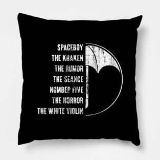 Umbrella Academy Members Logo Nicknames Pillow