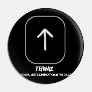 The Nordic rune Teiwaz Pin