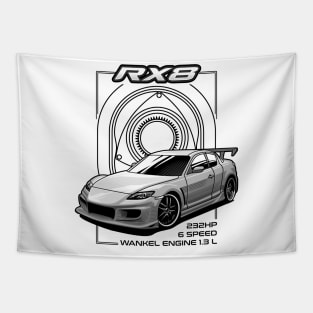 MAZDA RX 8 WHITE Tapestry