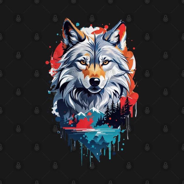 Forest Wolf AI Art by koolteas