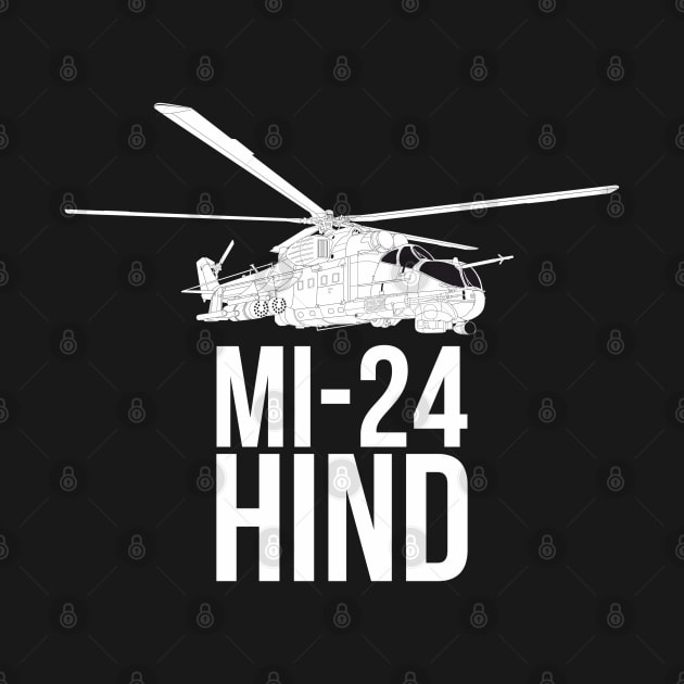 Mi-24 Hind helicopter gunship white version by FAawRay