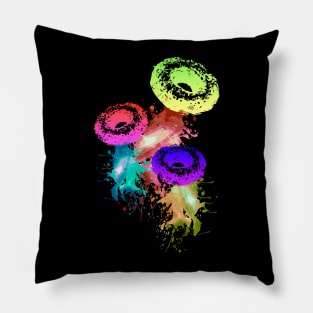 Colorful Donuts - Version 4 Pillow