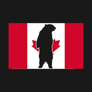 Grizzly Bear Canada Flag - Grizzly Bear T-Shirt