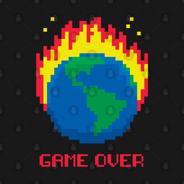 Game Over - Earth on Fire by tyleraldridgedesign