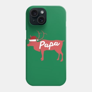 Papa Father Dad Reindeer Family Group Christmas Eve Matching Phone Case