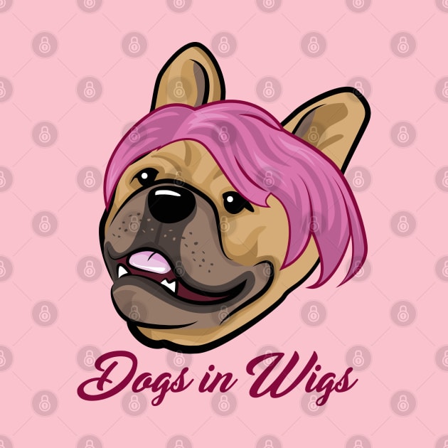 Dogs in Wigs - Funny French Bulldog by andantino