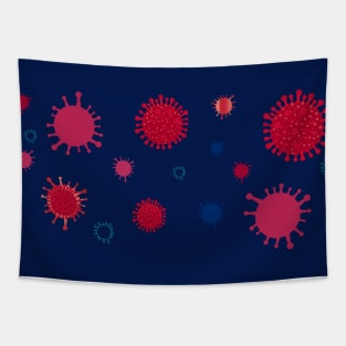 Red corona virus infection vector Tapestry