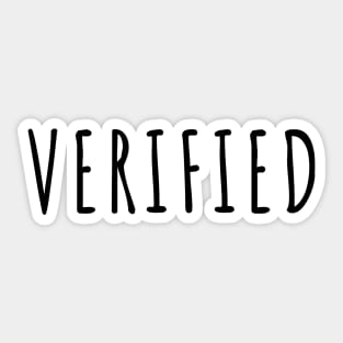 tiktok verified account Sticker for Sale by aspolaris17