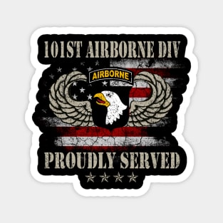 Paratrooper 101st Airborne Divition Proudly Served Magnet