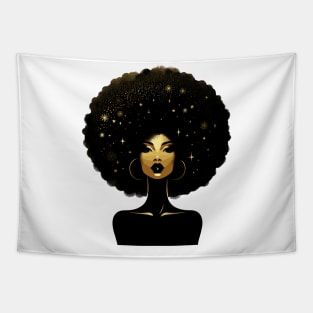 Afrocentric Queen Gold Tapestry