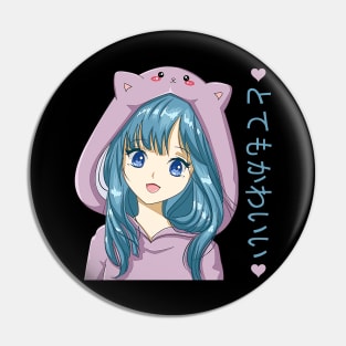 Kawaii Anime Cat Girl Pin