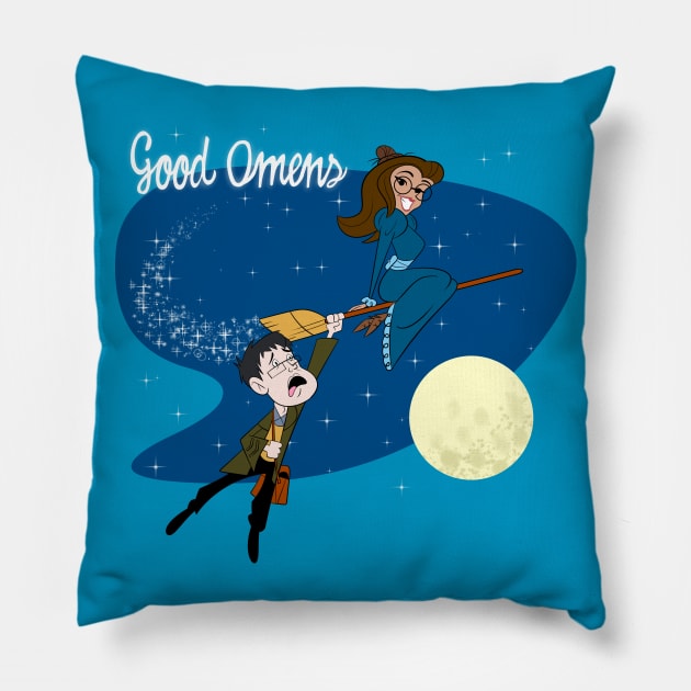 Great Omens Pillow by HeroInstitute