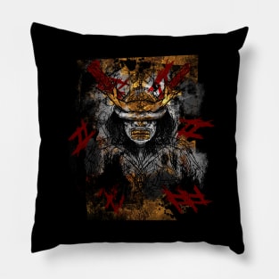 "Way of Rage" Samurai, Ronin, Sketch Style Pillow