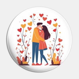 Valentine Romantic couple love birds Pin