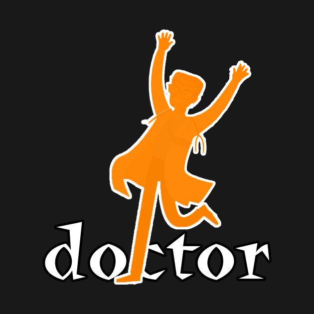 Funny Doctor Gifts - Jumping Doctor Logo T-Shirt by hardworking