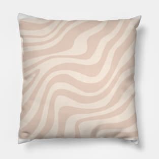 Wavy pattern beige Pillow