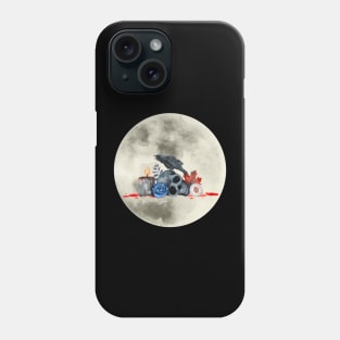 Full Moon Raven on a Skull Phone Case