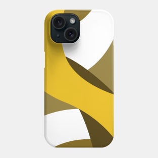 Wavy Line Pattern - Gold Phone Case