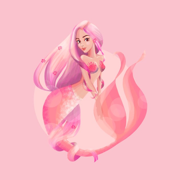 Pink Coral Mermaid by lovediyworkshop