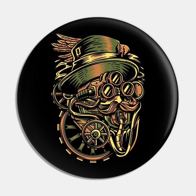 Steampunk Wizard Pin by NerdGamePlus