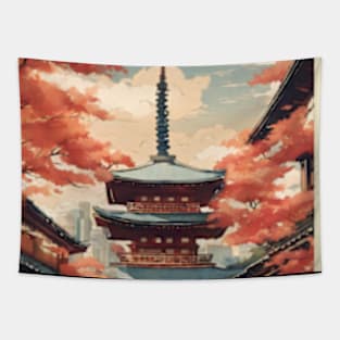 japan tokyo vintage travel tourism 8 Tapestry