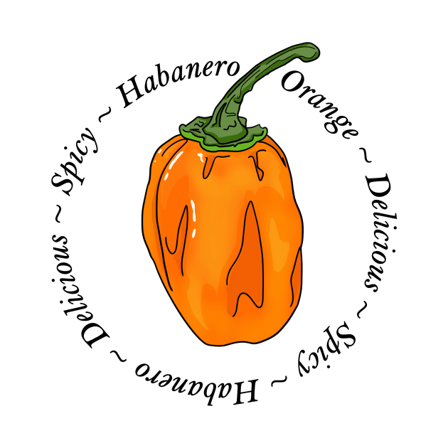 Habanero Orange Chili Pepper by MojoCoffeeTime