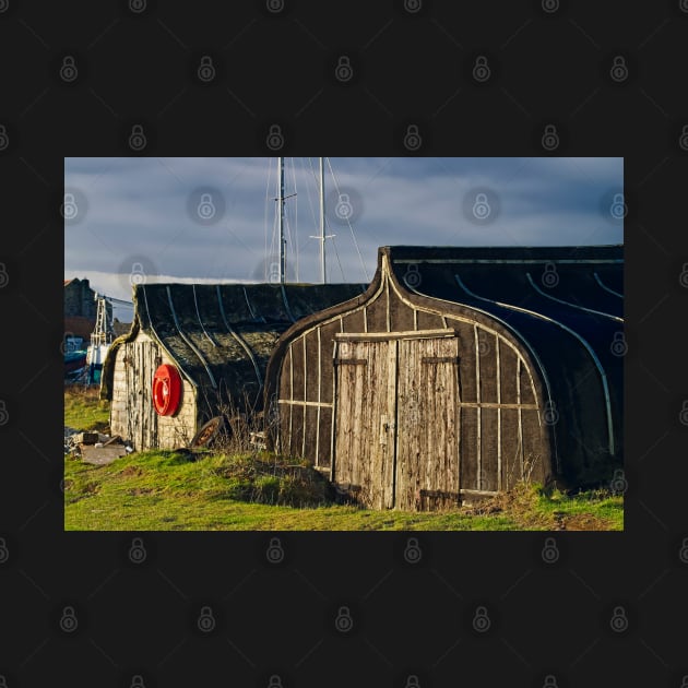 Holy Island Boat Sheds Lindisfarne by MartynUK