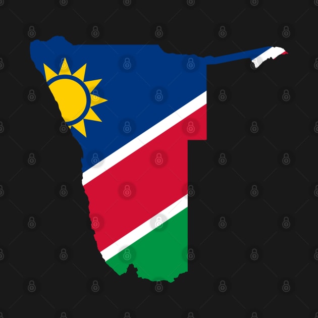 Namibia Flag Map by Historia