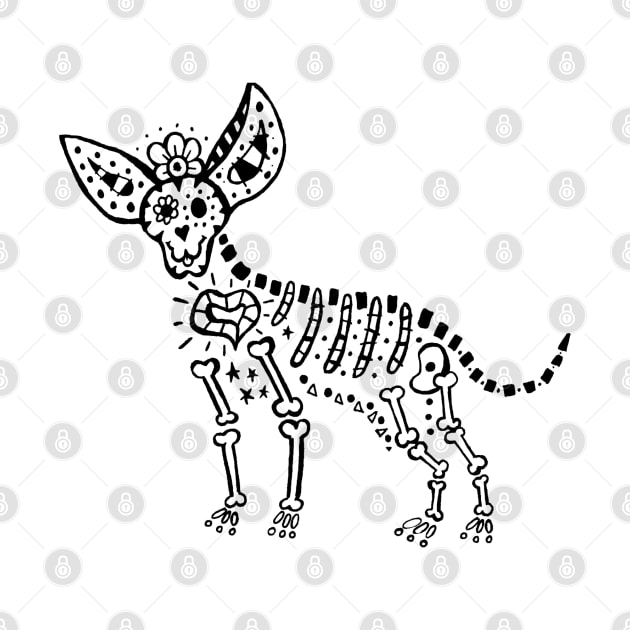 Day of The Dead Chihuahua by MedleyDesigns67