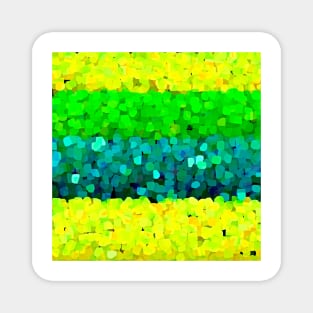 Sparkle and Glitter Green and Yellow Magnet