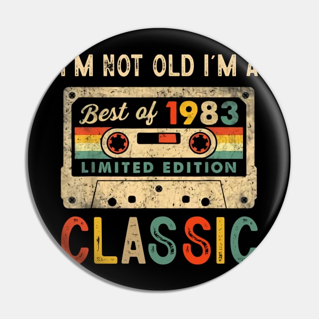 40 Birthday Decorations Men Best of 1983 BDay 40th Birthday Pin by everetto