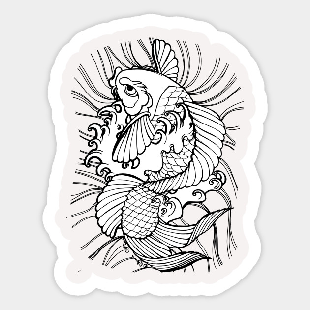Color Your Own Tee Koi Fish