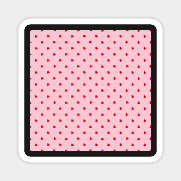 Holly Berry Polka Dot on Soft Pink Magnet by MarcyBrennanArt