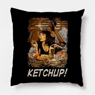 Graphic Ketchup Pillow