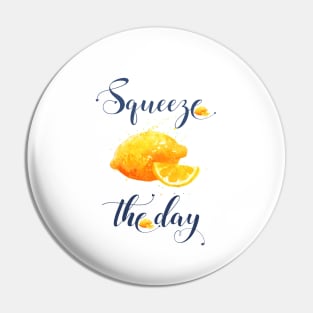 Squeeze the Day Lemon Happiness Art Kitchen Restaurant Decor Pin