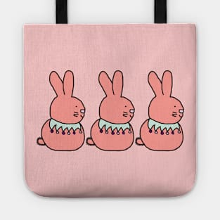 Three Rose Bunnies Tote