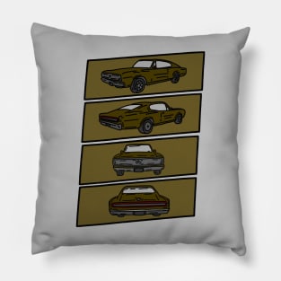 collection classic muscle car Pillow