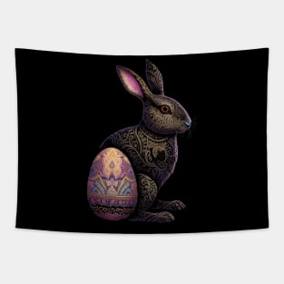 Psychedelic Easter Rabbit and Egg Painting | Holiday Art Tapestry