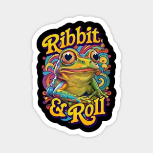 Ribbit & Roll: Frog's Rock Anthem Magnet