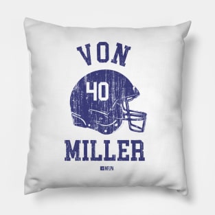 Von Miller Buffalo Helmet Font Pillow